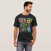 Ojibwe Floral Pattern Native Blume T-Shirt (Vorne ganz)