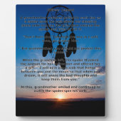 Ojibwe Legend Dreamcatcher Plaque Fotoplatte (Vorderseite)