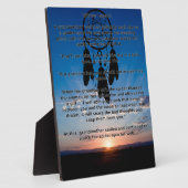 Ojibwe Legend Dreamcatcher Plaque Fotoplatte (Seite)