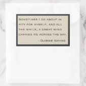 Ojibwe-Sprichwort - Die Sopranos Rechteckiger Aufkleber (Tasche)