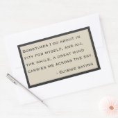 Ojibwe-Sprichwort - Die Sopranos Rechteckiger Aufkleber (Umschlag)