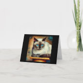 Ojos Azules Cat Karte (Vorderseite)