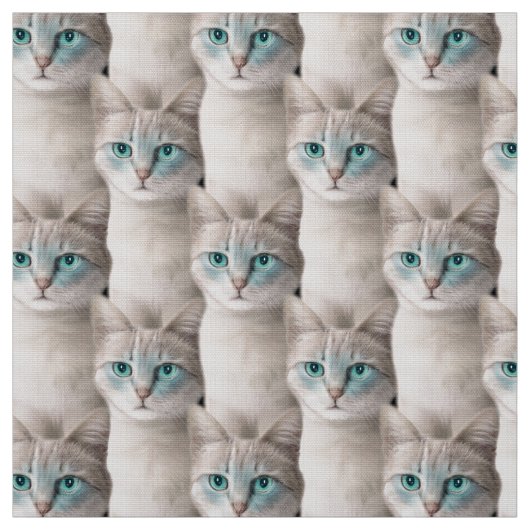 Ojos Azules Cat Pattern Stoff (Muster)