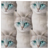 Ojos Azules Cat Pattern Stoff (Nahaufnahme)