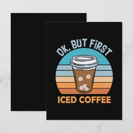 ok aber erst Eiskaffee Begleitkarte (Vorne/Hinten)