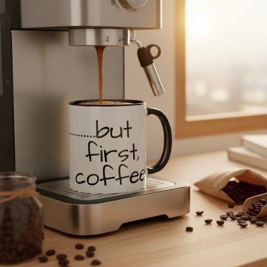 Ok, aber erste Kaffee-Tasse | Funny Sprichwort for Tasse