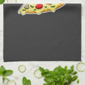 Ok, aber erste Pizza Geschirrtuch (Gefaltet)