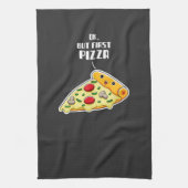 Ok, aber erste Pizza Geschirrtuch (Vertikal)