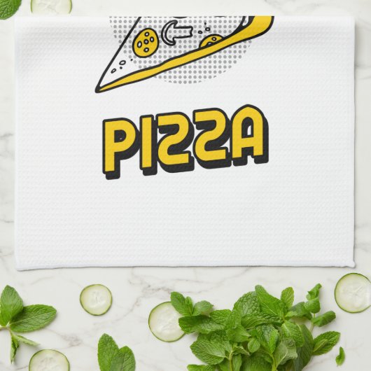 Ok, aber erste Pizza Geschirrtuch (Gefaltet)