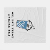 Ok, aber First Bubble Tee Custom Fleecedecke (Vorderseite (Horizontal))