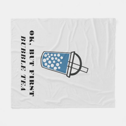 Ok, aber First Bubble Tee Custom Fleecedecke (Vorderseite (Horizontal))