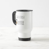 Ok, aber First Coffee, Travel Mug Illustration lus Reisebecher (Vorderseite Links)