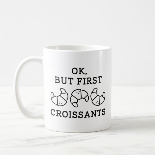 Ok, aber First Croissants Kaffeetasse (Links)