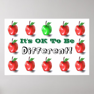 OK, anders zu sein! Poster Druck Schild