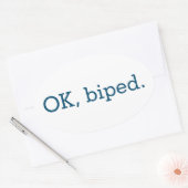 OK, bipierte Ovalkleber Ovaler Aufkleber (Umschlag)