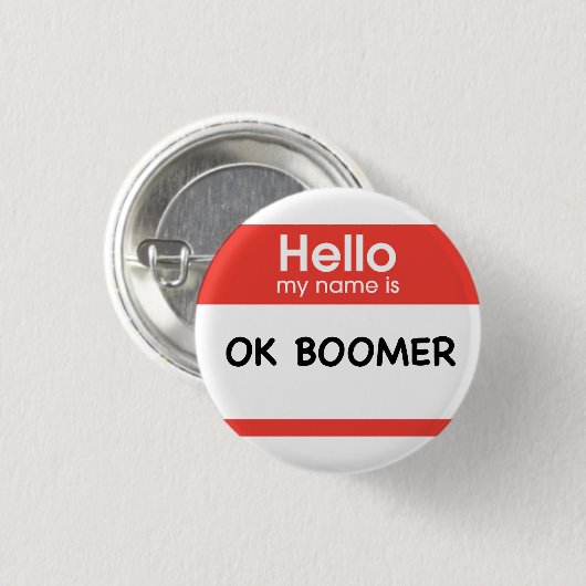 OK BOOMER BUTTON (Vorne & Hinten)
