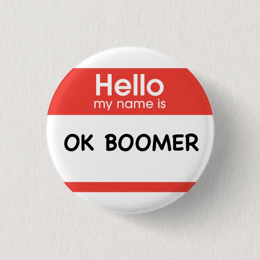 OK BOOMER BUTTON (Vorderseite)