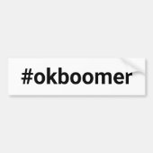 OK BOOMER (Hashtag) Autoaufkleber (Vorne)