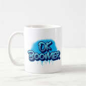 Ok Boomer in Blue Graffiti Kaffeetasse (Links)