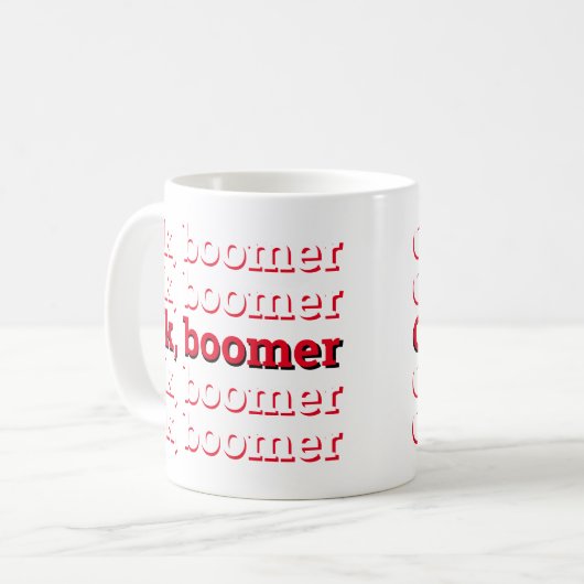 OK Boomer Kaffeetasse (Vorderseite Links)