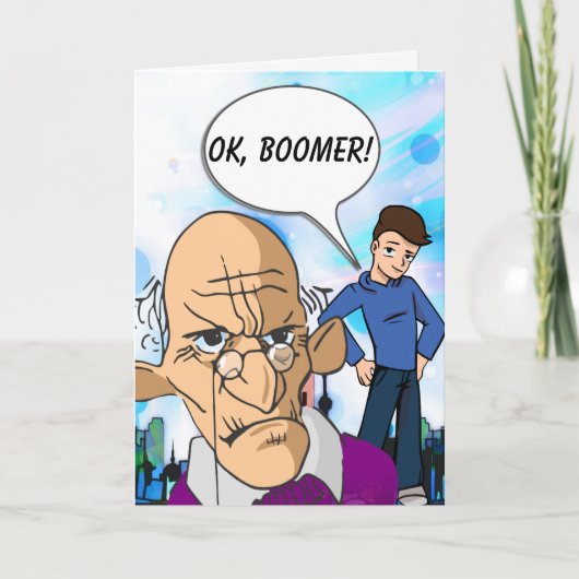 OK Boomer Old Man Birthday Card Karte (Vorderseite)