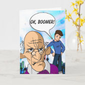 OK Boomer Old Man Birthday Card Karte (Gelbe Blume)