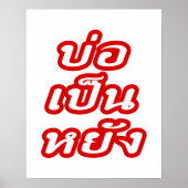 OK ♦ Bor Pen Yang im thailändischen Dialekt ♦ Poster (Vorne)