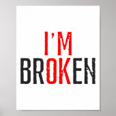 Ok Broken Mental Health Awareness Poster (Vorne)
