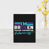 Ok Broken Suicide Prevention Awareness Karte (Gelbe Blume)