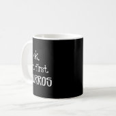 Ok But First Churros Sarcastic Quote Funny Churro Kaffeetasse (Vorderseite Links)