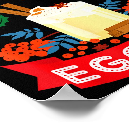 Ok But First Eggnog Funny Christmas Eggnog Lover Poster (Ecke)