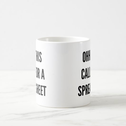 Ok, das erfordert einen Spreadsheet, lustigen Schl Kaffeetasse (Mittel)