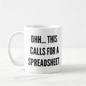 Ok, das erfordert einen Spreadsheet, lustigen Schl Kaffeetasse (Links)