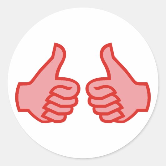 OK Daumen hoch thumbs up Runder Aufkleber (Vorderseite)