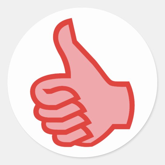 Ok Daumen Hoch Thumbs Up Runder Aufkleber Zazzle De