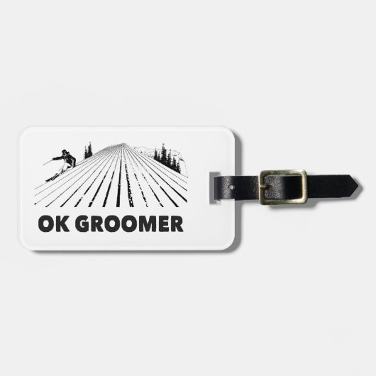 Ok Groomer Skiing Gepäckanhänger (Vorderseite horizontal)