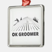 Ok Groomer Skiing Ornament Aus Metall (Links)