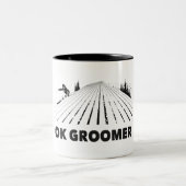 Ok Groomer Skiing Zweifarbige Tasse (Mittel)