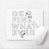 "Ok. Gut. Was auch immer." - Snoopy Mousepad (Mit Mouse)