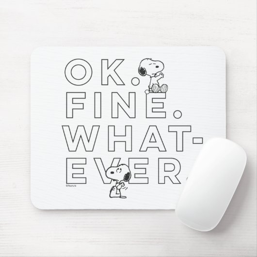 "Ok. Gut. Was auch immer." - Snoopy Mousepad (Mit Mouse)