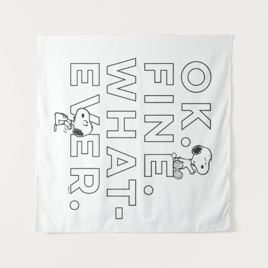 "Ok. Gut. Was auch immer." - Snoopy Wandteppich (Vorderseite (Horizontal))