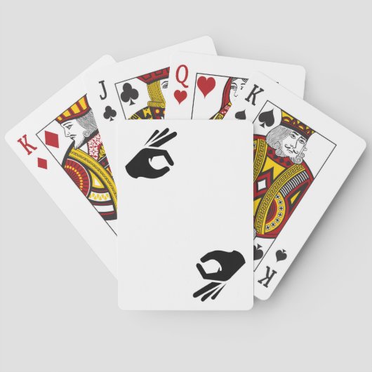 OK Hand Gesture Circle Game Funny Playing Cards Spielkarten (Rückseite)