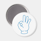 Ok Hand Magnet (Vorderseite/Rückseite)