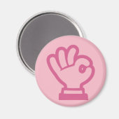 Ok Hand Sign Magnet (Vorderseite/Rückseite)