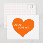 ok I Liebe für dich Postkarte (Vorne/Hinten)