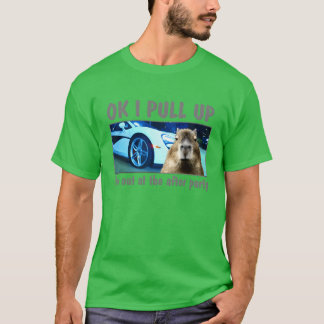 Ok I Pull Up Capybara Meme After Party Rap Song ar T-Shirt