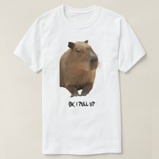 Ok i ziehe Capybara T - Shirt hoch (Design vorne)