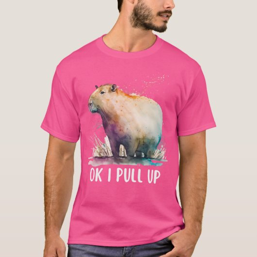 OK I zieht Capybara hoch T-Shirt (Vorderseite)