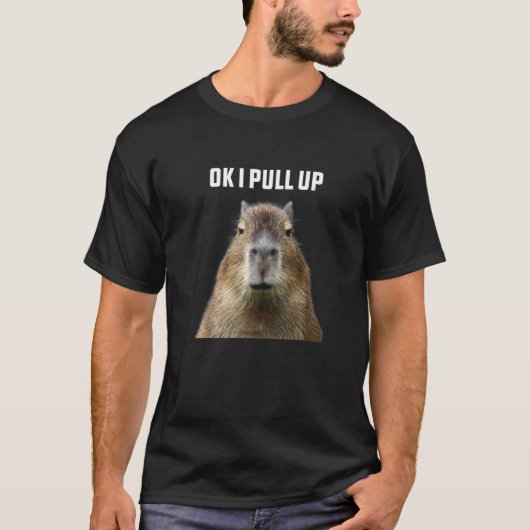 OK I zieht Capybara Premium hoch T-Shirt (Vorderseite)