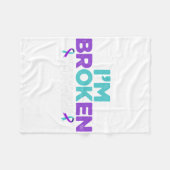 Ok, ich bin ein gebrochenes Bewusstsein für Suizid Fleecedecke (Vorderseite (Horizontal))